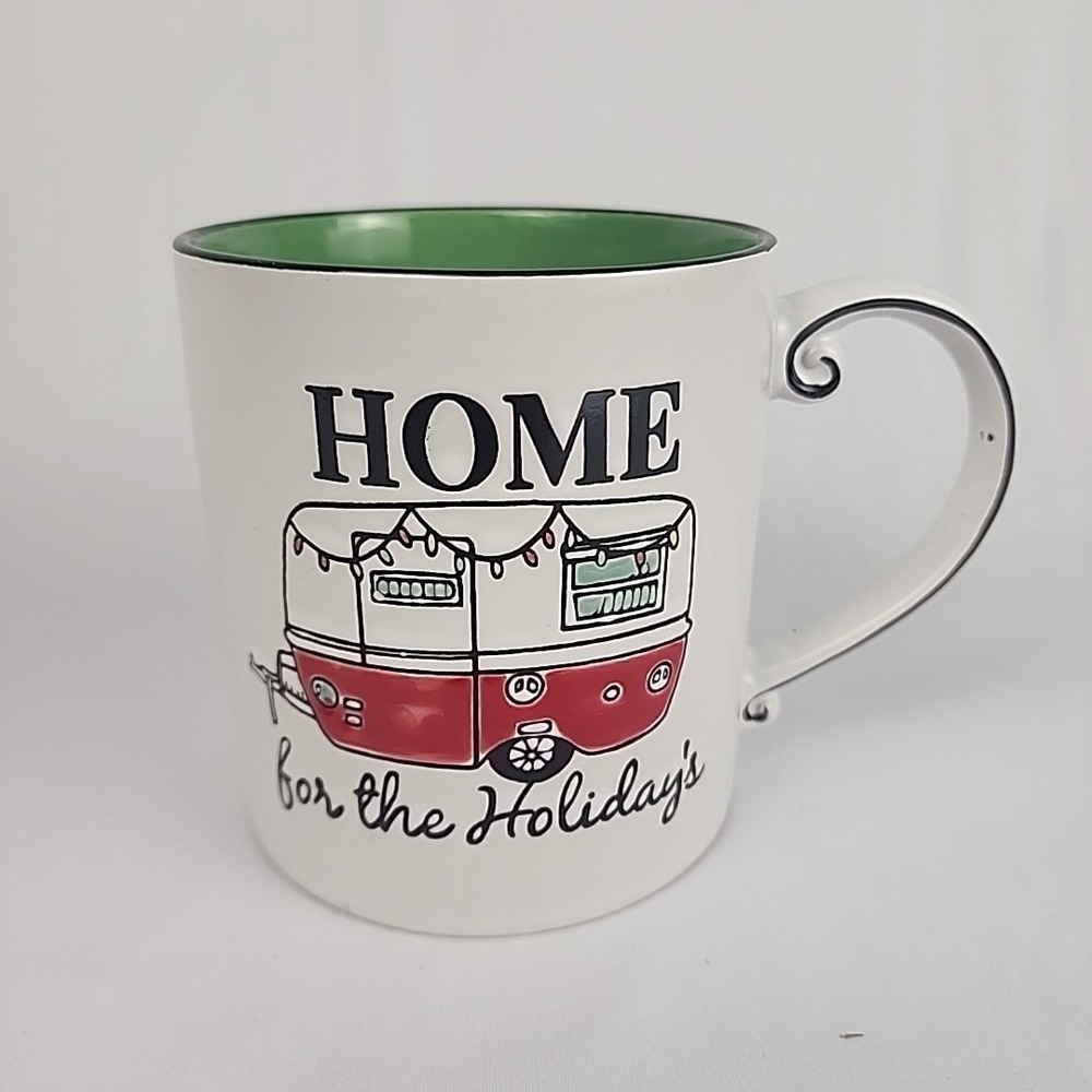 New "Home For The Holidays" Christmas Coffee Mug Camping Life Camper‎ Outdoors